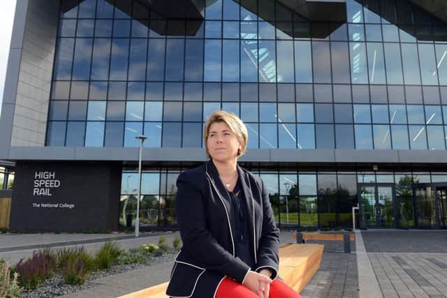 The National College for High Speed Rail in Doncaster ahead of its opening at the end of September.CEO Clair Mowbray. Picture Scott Merrylees