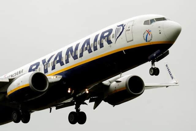A Ryanair aeroplane