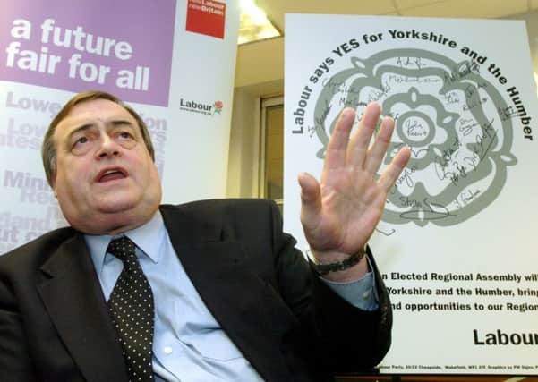 John Prescott chatting about Regional Assembly during an interview in Leeds on Saturday 17th Januray 2004.