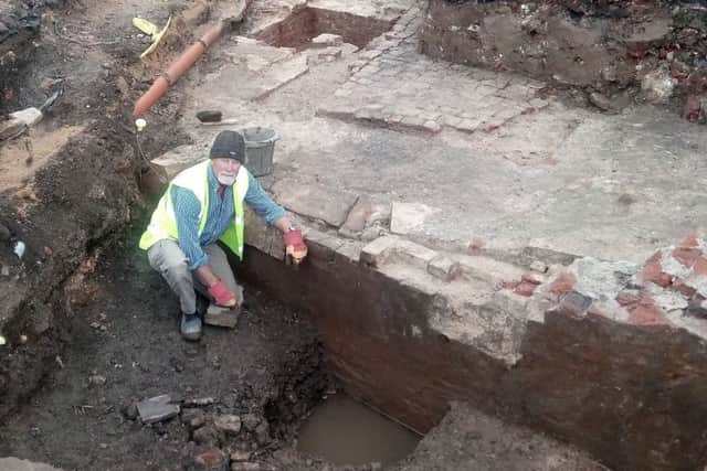 Archaeologist Vaughan Wastling at the dig in Hull