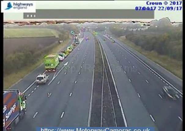 The A1(M) is closed at junction 48 Boroughbridge.
