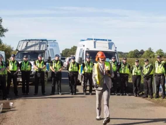 Protesters have been camped outside the proposed fracking site in North Yorkshire this week.
