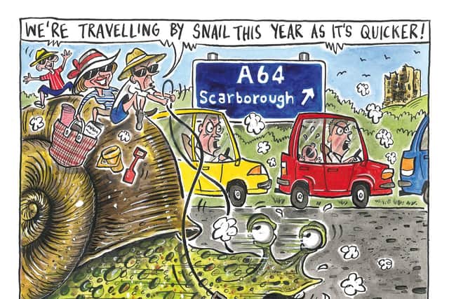 Yorkshire has several transport issues. Cartoon by Graeme Bandeira