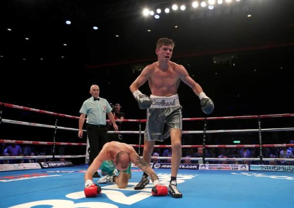 Luke Campbell celebrates victory over Derry Mathews for the WBC Silver Lightweight Championship at the Echo Arena, Liverpool. (Picture: Peter Byrne/PA Wire)
