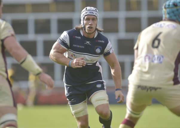 Yorkshire Carnegie captain 
Richard Mayhew is out injured for six weeks. Picture: Steve Riding.