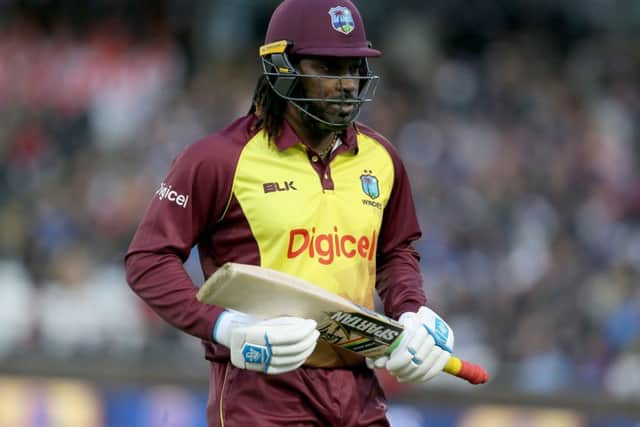 West Indies Chris Gayle may be back to face England in Bristol on Sunday. Picture: Richard Sellers/PA