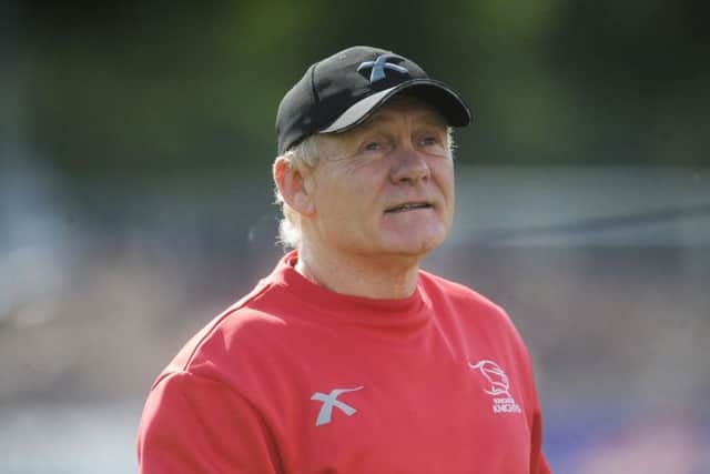HAPPY DAY:  Doncaster Knights' head coach Clive Griffiths. Picture: Steve Riding.