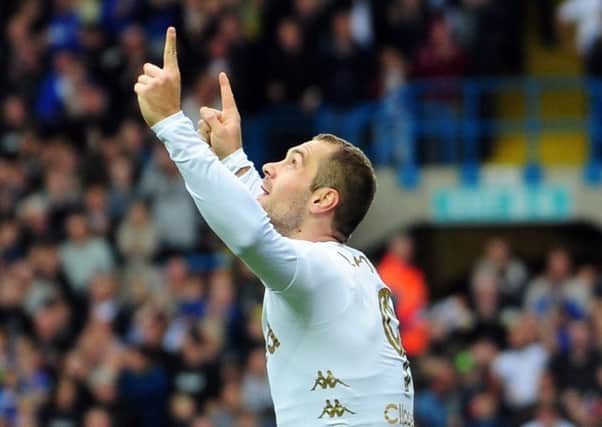 Celebrations: Pierre-Michel Lasogga after his goal and birth of baby daughter.
Picture: Simon Hulme