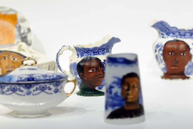 Work by Lubaina Himid: Swallow Hard: The Lancaster Dinner Service
Picture: Simon Hulme