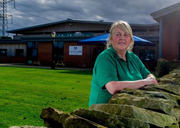Jackie Marwood, pictured outside The Gavel cafe at Thirsk Livestock Centre. Pictures by James Hardisty.