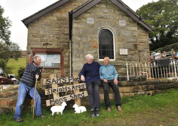 Littlebeck Methodist Chapel in Whitby hosts a special 'Men's Shed' where men can come to work on woodwork projects and socialise. Bob Hodge, Roger Gould and Malcolm Pickett are pictured outside the chapel. Pictures by Richard Ponter.