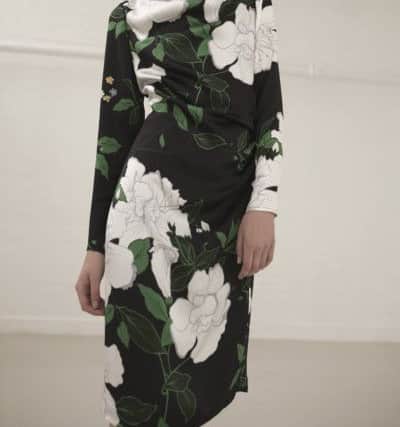 Hibiscus print slk dress, Â£350 from Jigsaw A.