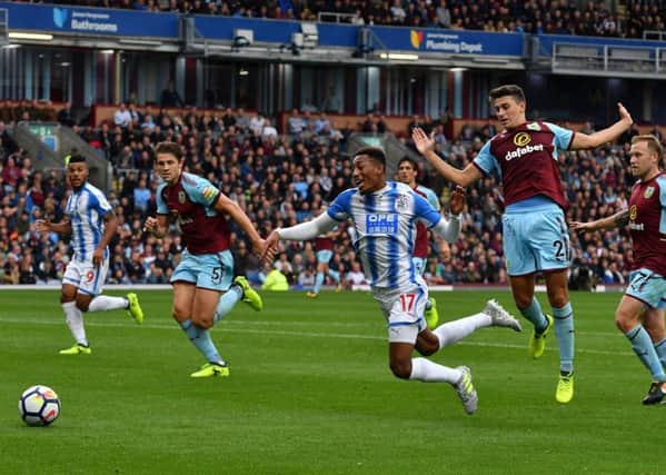 Huddersfield Town's Rajiv van La Parra received a yellow card for diving in the 0-0 draw at Burnley last week. Picture: Anthony Devlin/PA.