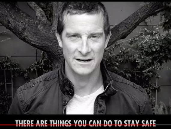 Bear Grylls in the terrorism safety video