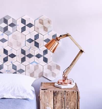 This tiled headboard is a clever Bert and May invention