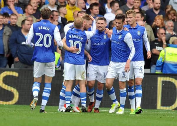 Sheffield 
Wednesday's Gary Hooper celebrates his first goal. Picture: Tony Johnson.
