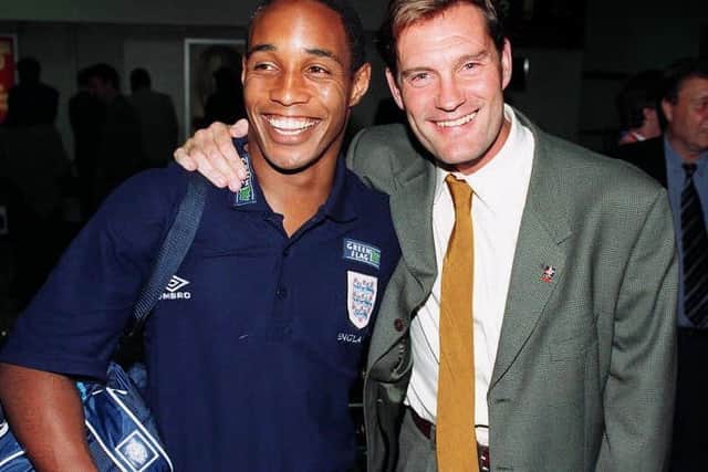 England captain Paul Ince (left) and England coach Glenn Hoddle following their World Cup Qualifier against Italy when they drew 0-0. Picture: Neil Munns/PA.