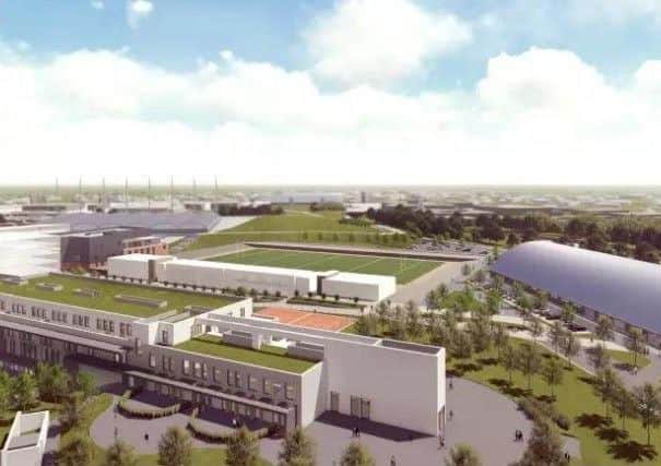 An artist impression of the finished Olympic Legacy Park where Sheffield Eagles will play next season.