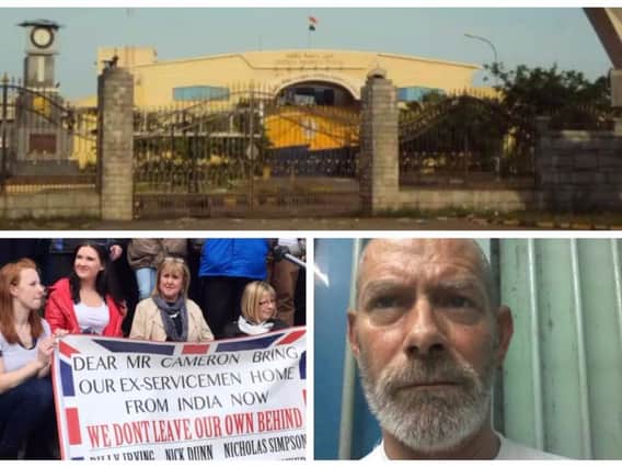 Six British pirate hunters, including Yorkshire's Paul Towers, bottom right, are being held in Chennai's notorious Puzhal Prison, despite appeals from family for the government to help in their release.