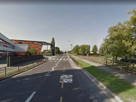 The collision happened near Sirius Academy North in Hall Road, Hull. Picture: Google