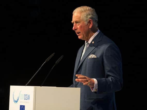 Prince Charles calls for tighter restrictions on the use of plastic and the increased awareness of the plight of the ocean.