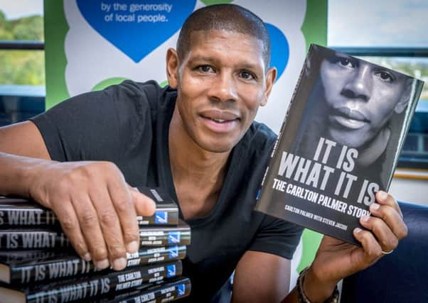 Before his time: Carlton palmer was loved by the Sheffield Wednesday fanbase he represented twice, but not so much by England supporters, as he laments in his new book, inset. (Pictures: Steve Ellis)