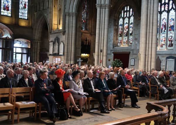 Yorkshire Agricultural Society's harvest thanksgiving service was well attended at Ripon Cathedral.