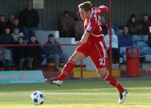 FC Halifax Town's Ben Tomlinson, pictured playing for Alfreton Town.