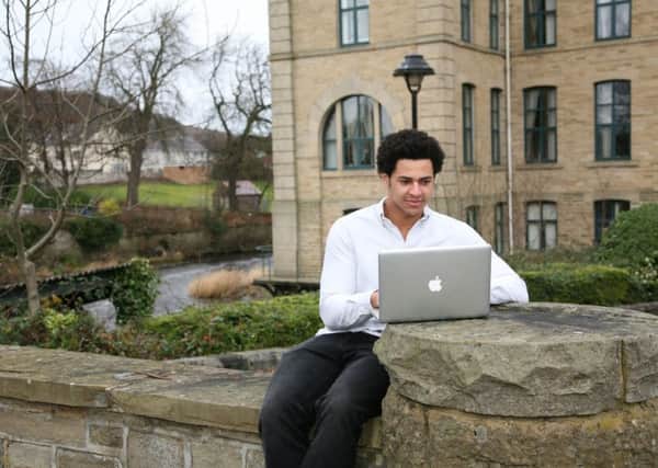 Sebastian Francis, co-founder of Titus Learning, outside Salts Mill.