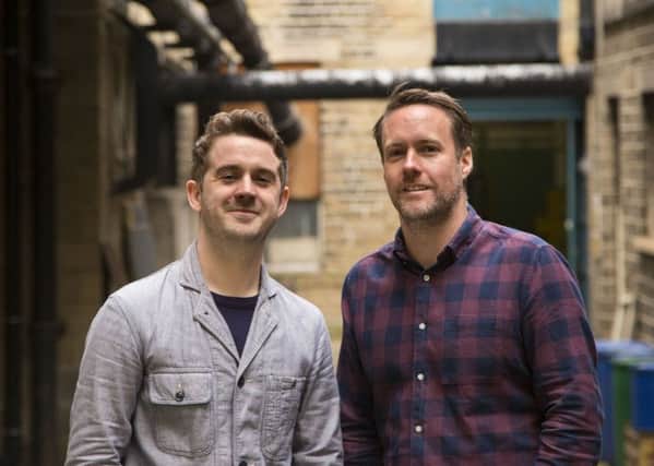 Aidan Nolan, left, and Darren Evans, right, co-founders of Wilsons Republic, which ran its first Design Conference in Huddersfield last week.   The conference brought together creatives for a series of talks and seminars at Bates Mill.