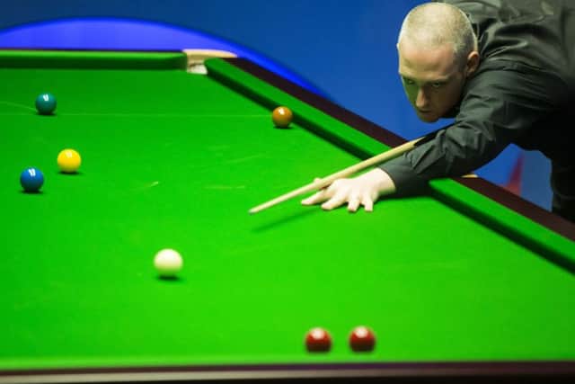 David Grace in action at the World Championship at the Crucible
