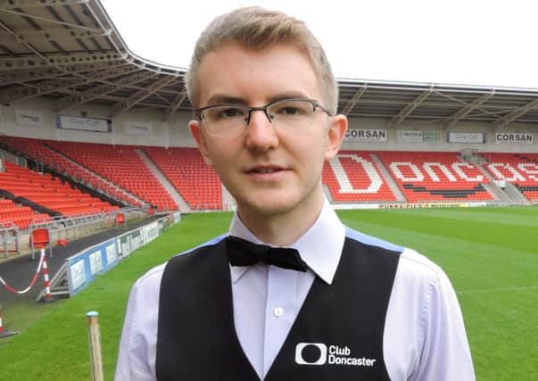 Snooker player Chris Keogan from Sprotbrough, Doncaster, is sponsored by Club Doncaster.