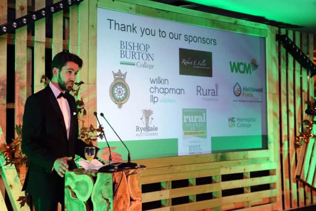 The Yorkshire Post's Agricultural Correspondent and Country Week editor, Ben Barnett, welcomed guests to the awards dinner before Harry Gration hosted the prize giving.