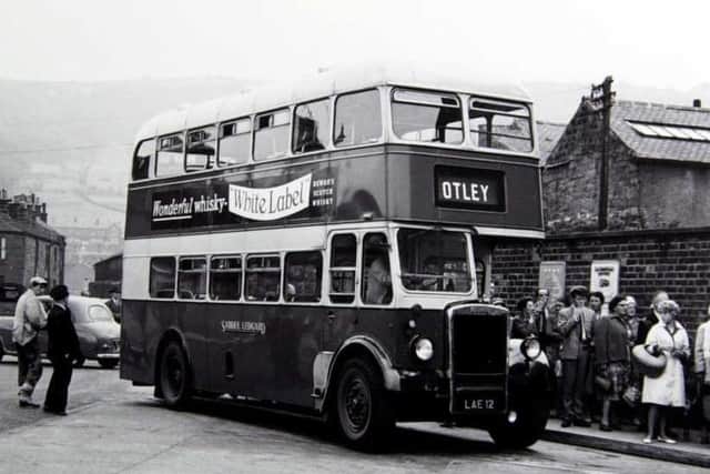 A Samuel Ledgard bus collecting people from Otley Bus Station.