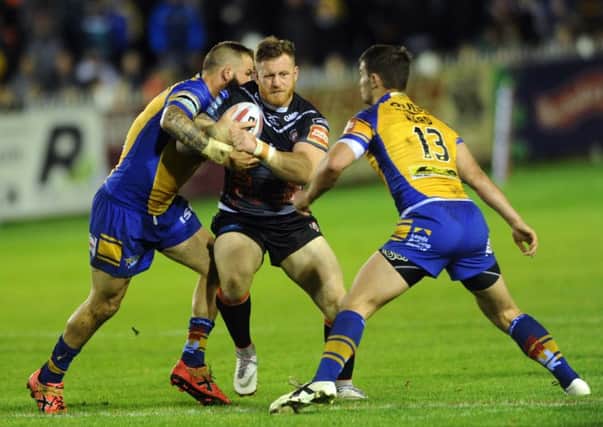 Castleford Tigers' Larne Patrick, seen in action against Leeds Rhinos last month, is heading off to Leigh Centurions. Picture: Jonathan Gawthorpe