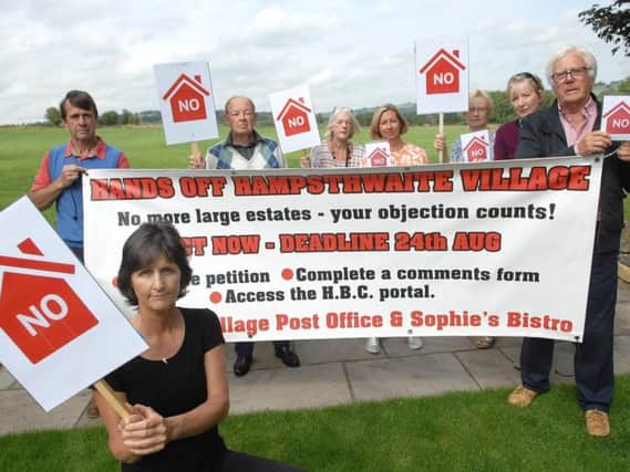 Members of Hampsthwaite Action Group opposed to the nature of housing developments.
