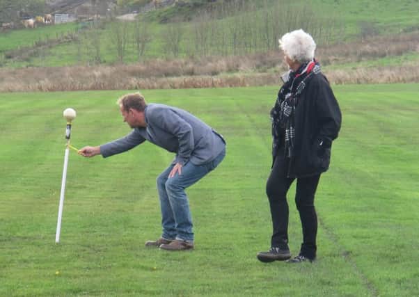 The ashes of former Blue Peter presenter John Noakes are fired in a rocket from the playing fields at Rishworth School.