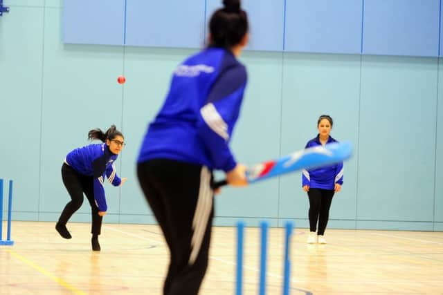The girls training indoors at the college. (JPress).