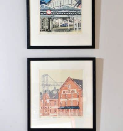 Lino prints by York artist Dan Howden.