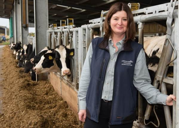 Chantelle Astley, the new farm manager at Askham Bryan College near York.