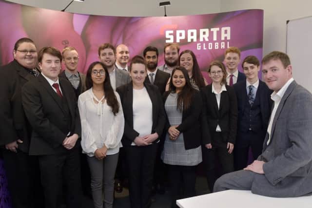 Harvey Whitford with students undergoing training through Sparta Global.