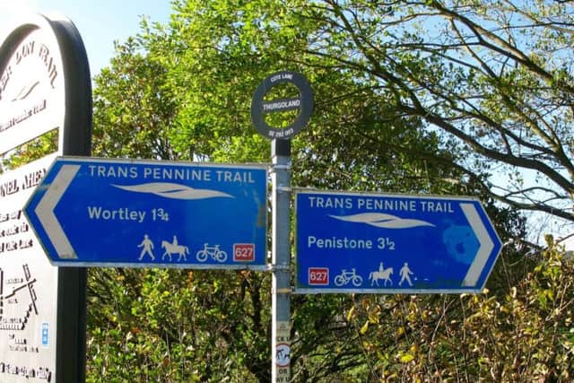 Trans Pennine Trail signpost near Thurgoland