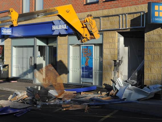 A cash machine was stolen from a bank in Armthorpe overnight