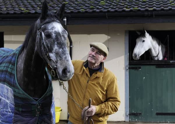 Trainer Malcolm Jefferson with Cloudy Dreams.