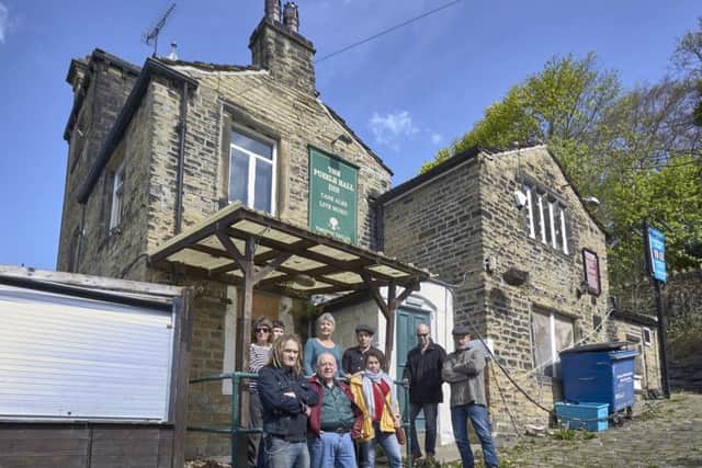 Campaigners at the Puzzle Hall Inn in Sowerby Bridge.