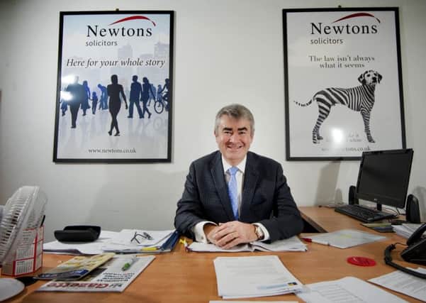 26 October 2017.
Chris Newton, founder and MD of Newtons Solicitors, Knaresborough.