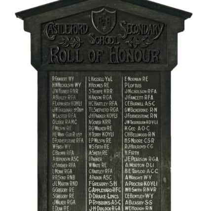 Henry Moore's roll of honour for Castleford School. Picture: Henry Moore Foundation