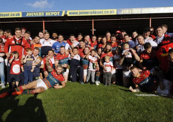 BACK IN THE BIG TIME: Hull KR celebrate being promoted to the Super League. Picture: Simon Hulme