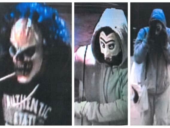 These are the masked robbers who targeted a bank in Hull.