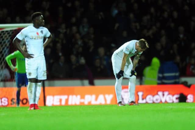 DOWN AND OUT: Pontus Jansson, right, and Ronaldo Vieira contemplate another defeat. Picture: Simon Hulme